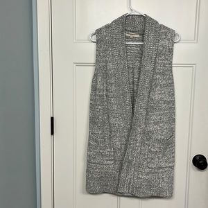 xs/s Loft open sweater vest with pockets